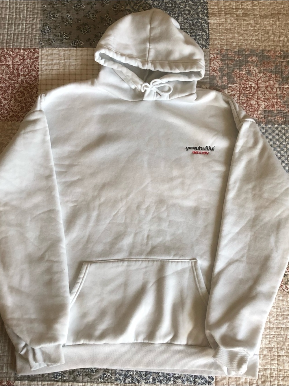 White Graphic Chunky Hoodie